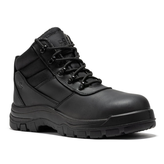 RockRooster Avalon Black 6 Inch Zip - sided Composite toe Leather Work Boots CP213BK - Angler's Pro Tackle & Outdoors