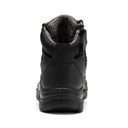 RockRooster Avalon Black 6 Inch Zip - sided Composite toe Leather Work Boots CP213BK - Angler's Pro Tackle & Outdoors