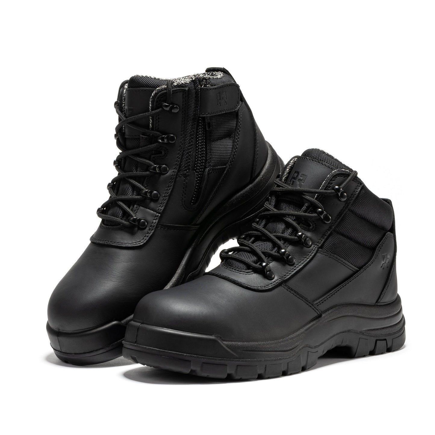 RockRooster Avalon Black 6 Inch Zip - sided Composite toe Leather Work Boots CP213BK - Angler's Pro Tackle & Outdoors