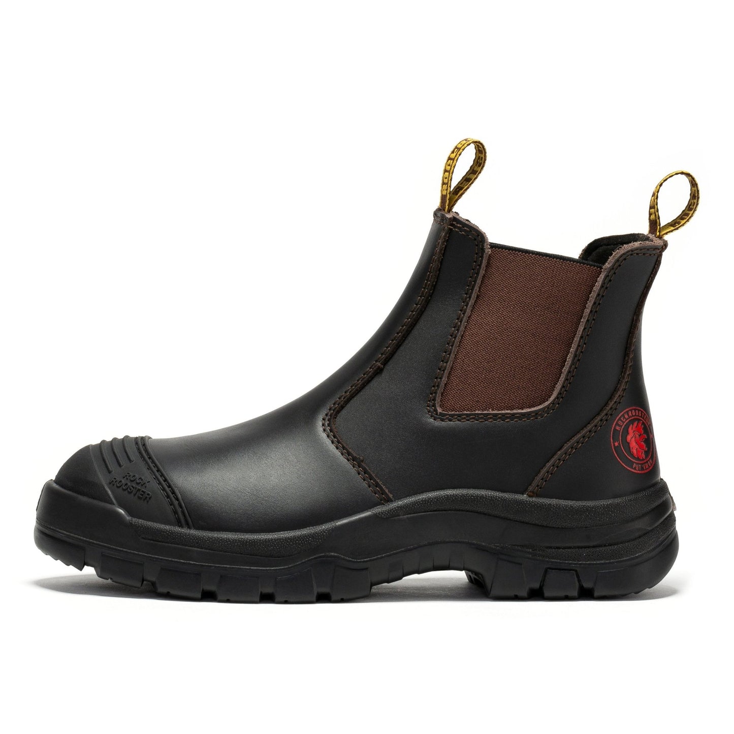 RockRooster Bakken Dark Brown 6 inch Pull on Leather Work Boots AK229 - Angler's Pro Tackle & Outdoors