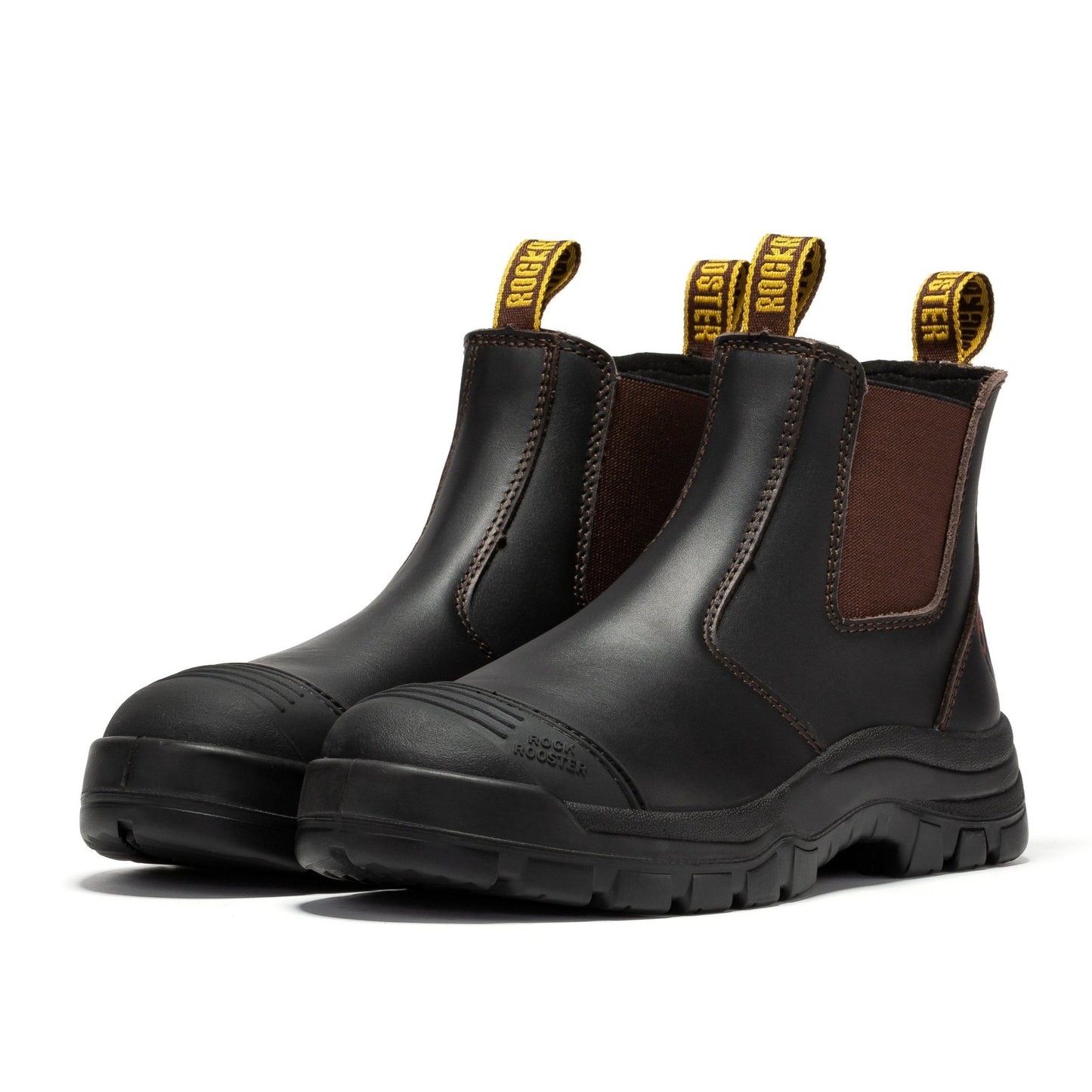 RockRooster Bakken Dark Brown 6 inch Pull on Leather Work Boots AK229 - Angler's Pro Tackle & Outdoors