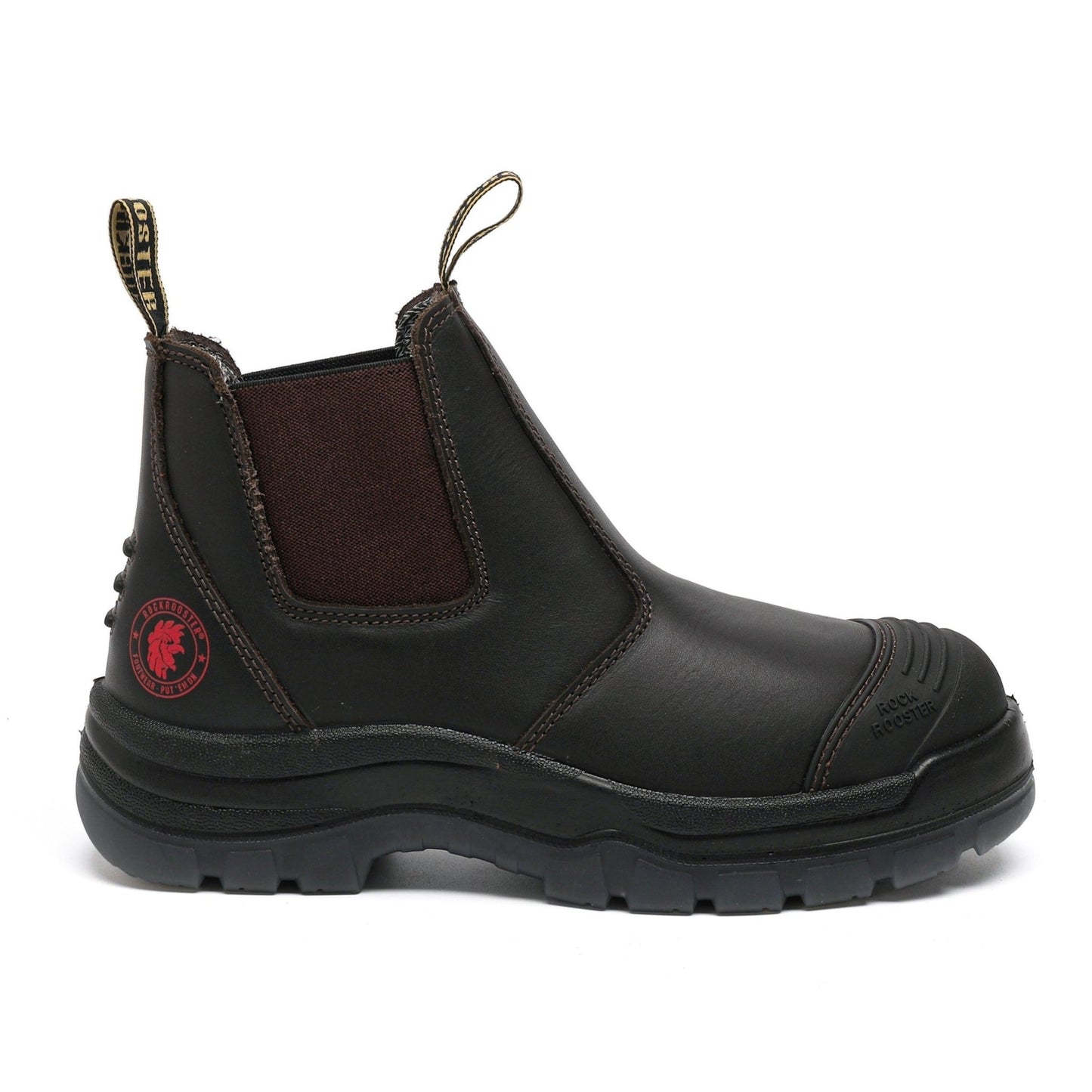 RockRooster Bakken Dark Brown 6 inch Pull on Leather Work Boots AK229 - Angler's Pro Tackle & Outdoors