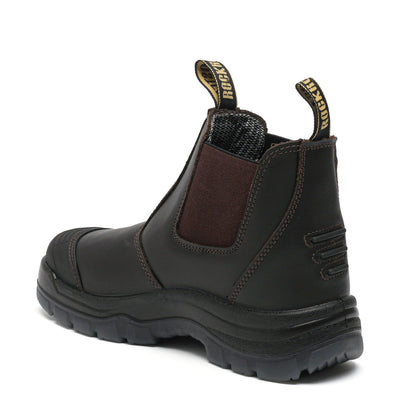 RockRooster Bakken Dark Brown 6 inch Pull on Leather Work Boots AK229 - Angler's Pro Tackle & Outdoors
