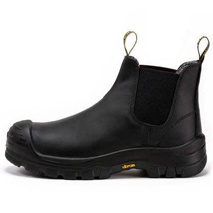 RockRooster Beaufort Men's Black 6 inch Composite Toe Pull-on Leather Work Boots VAK630