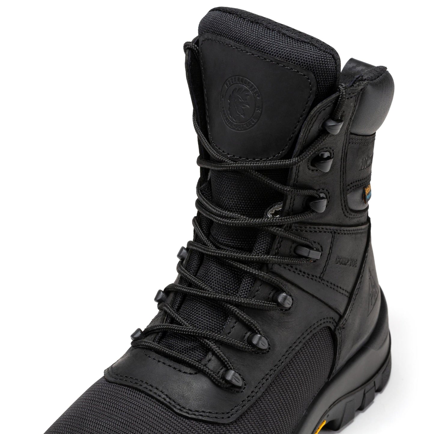 RockRooster Beaufort Men's Black 8 inch Waterproof Composite Toe Work Boots VAK830