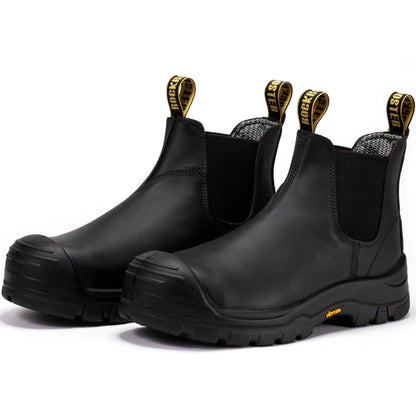 RockRooster Beaufort Men's Black 6 inch Composite Toe Pull - on Leather Work Boots VAK630 - Angler's Pro Tackle & Outdoors