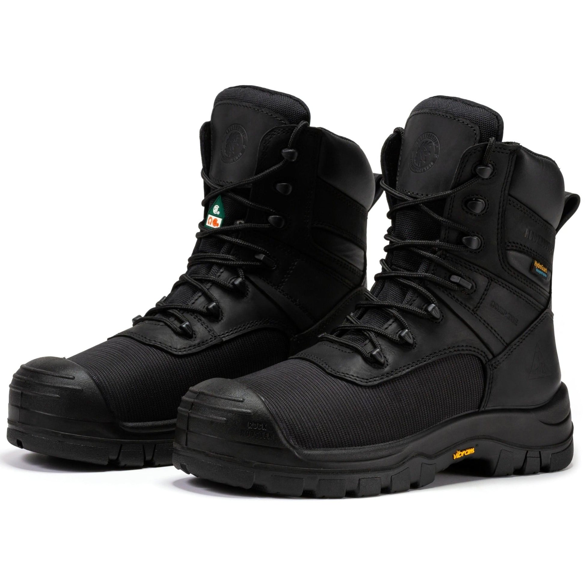 RockRooster Beaufort Men's Black 8 inch Waterproof Composite Toe Work Boots VAK830 - Angler's Pro Tackle & Outdoors