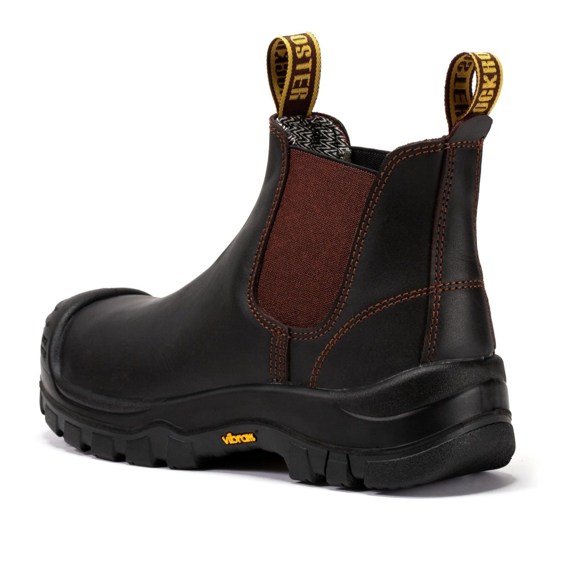 RockRooster Beaufort Men's Dark Brown 6 inch Composite Toe Pull - on Leather Work Boots VAK631 - Angler's Pro Tackle & Outdoors