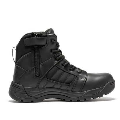 RockRooster Botas Pro Black Men's 6 inch Side Zipper Rubber Sole Tactical Boots BMP111BK - Angler's Pro Tackle & Outdoors