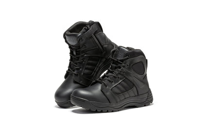 RockRooster Botas Pro Black Men's 6 inch Side Zipper Rubber Sole Tactical Boots BMP111BK - Angler's Pro Tackle & Outdoors