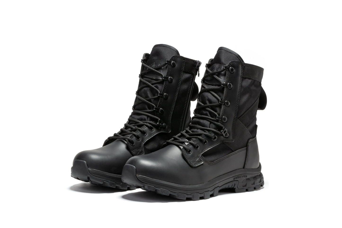 RockRooster Botas Pro Black Men's 8 inch Side Zipper Military Tactical Boots BP401BK - Angler's Pro Tackle & Outdoors