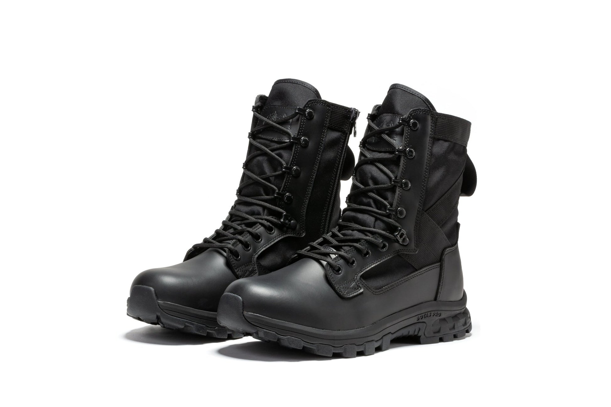 RockRooster Botas Pro Black Men's 8 inch Side Zipper Military Tactical Boots BP401BK - Angler's Pro Tackle & Outdoors