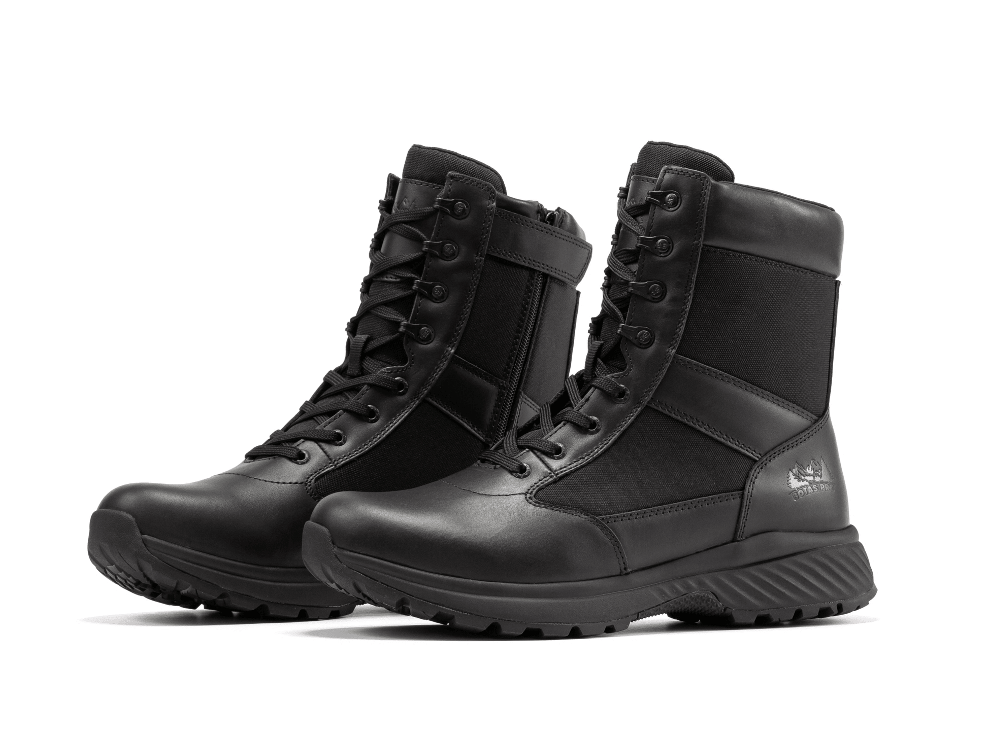 RockRooster Botas Pro Black Men's 8 inch Side Zipper Military Tactical Boots BP703 - Angler's Pro Tackle & Outdoors