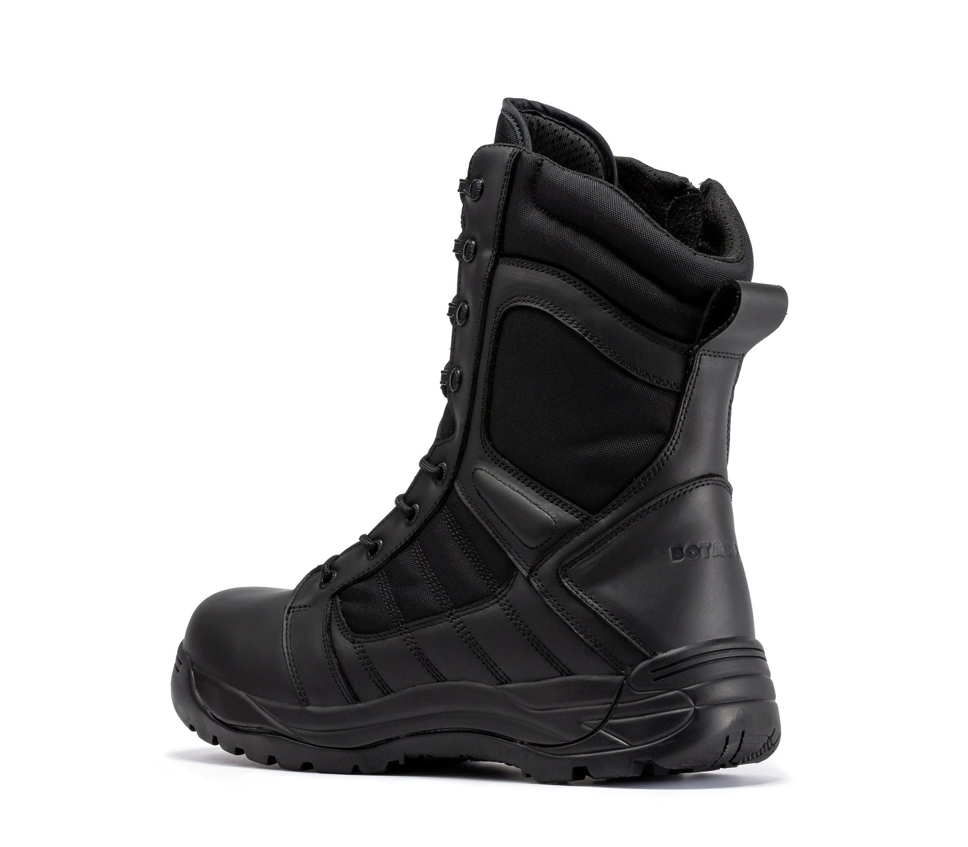 RockRooster Botas Pro Black Men's 8 inch Side Zipper Rubber Sole Tactical Boots BMP110BK - Angler's Pro Tackle & Outdoors