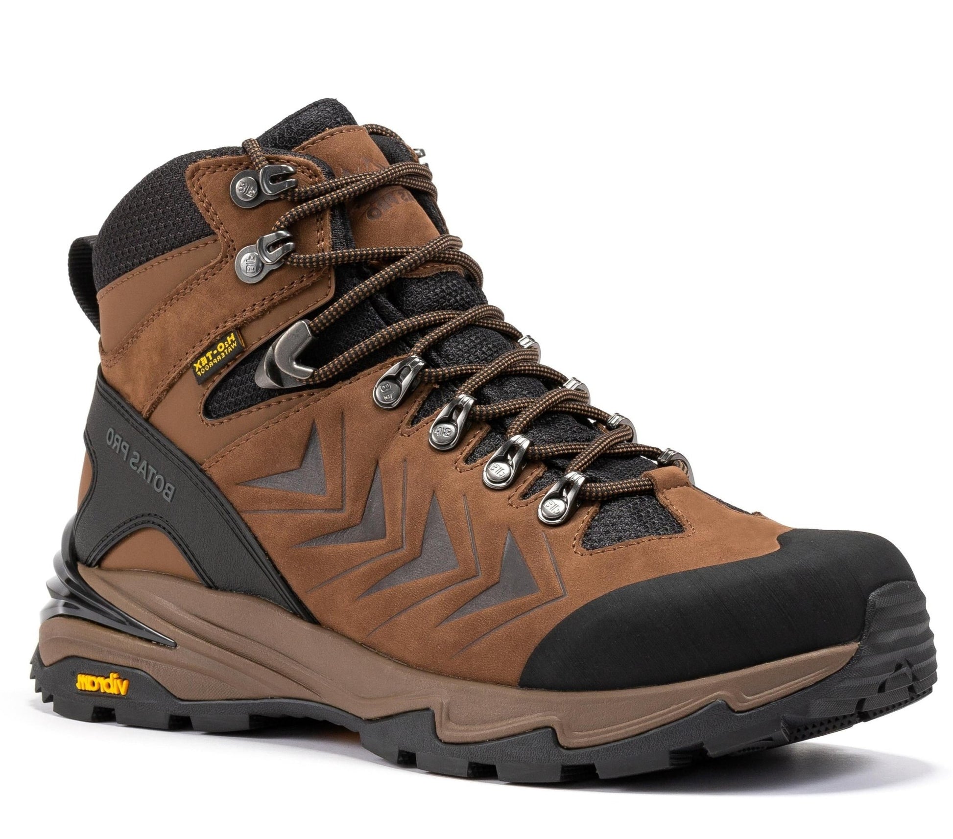 RockRooster Botas Pro Brown 6 Inch Waterproof Hiking Boots with VIBRAM® Traction Lug Outsole BP22121 - Angler's Pro Tackle & Outdoors