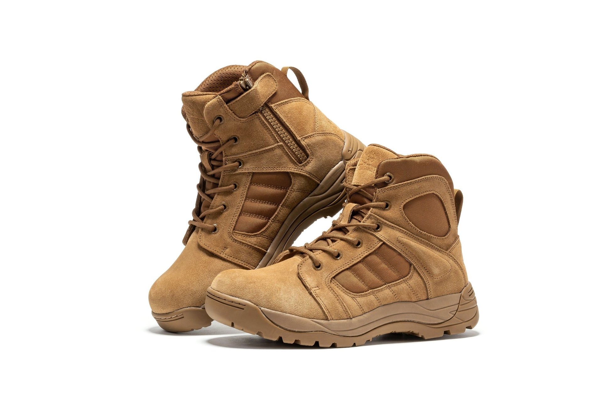 RockRooster Botas Pro Coyote Men's 6 inch Side Zipper Rubber Sole Tactical Boots BMP111CT - Angler's Pro Tackle & Outdoors
