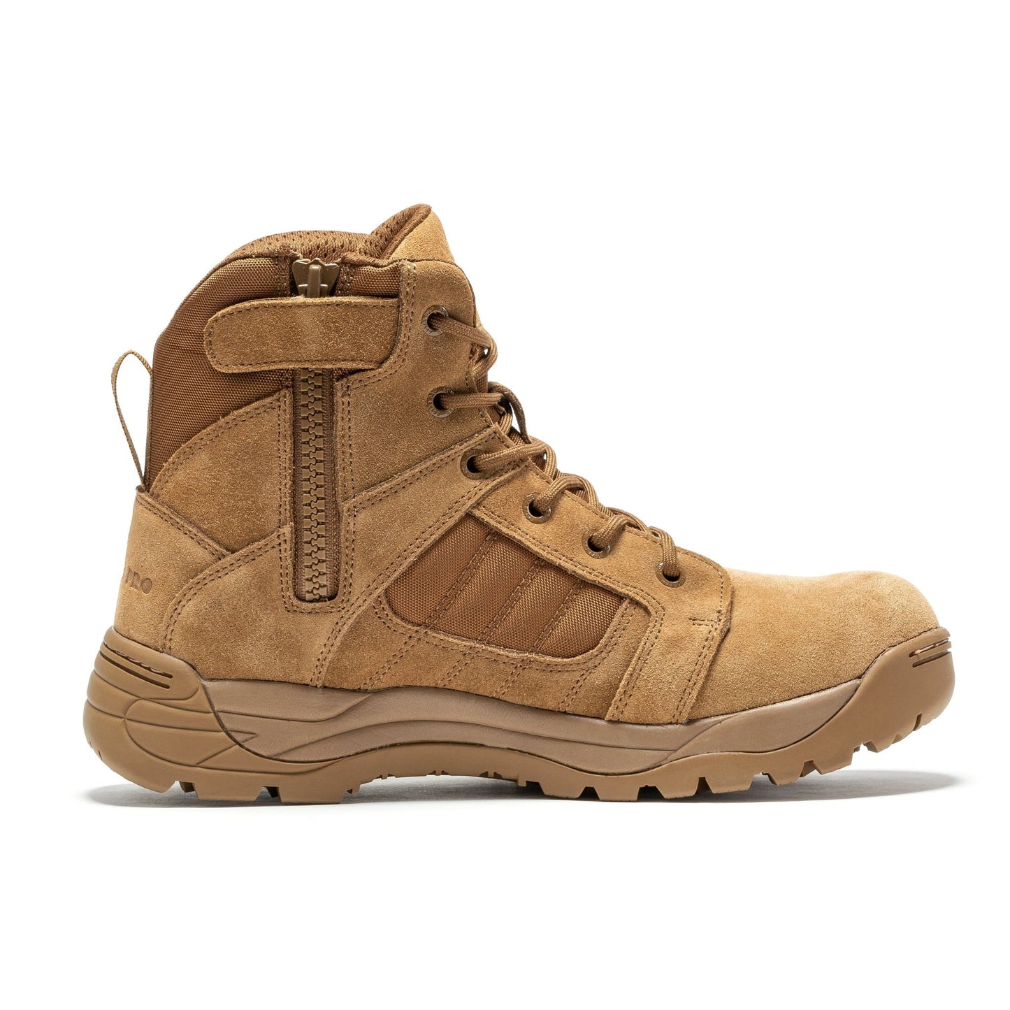 RockRooster Botas Pro Coyote Men's 6 inch Side Zipper Rubber Sole Tactical Boots BMP111CT - Angler's Pro Tackle & Outdoors
