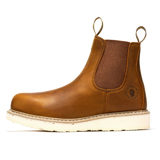 RockRooster Capitola Men's 6 inch Brown Wedge Work Boots SAP102