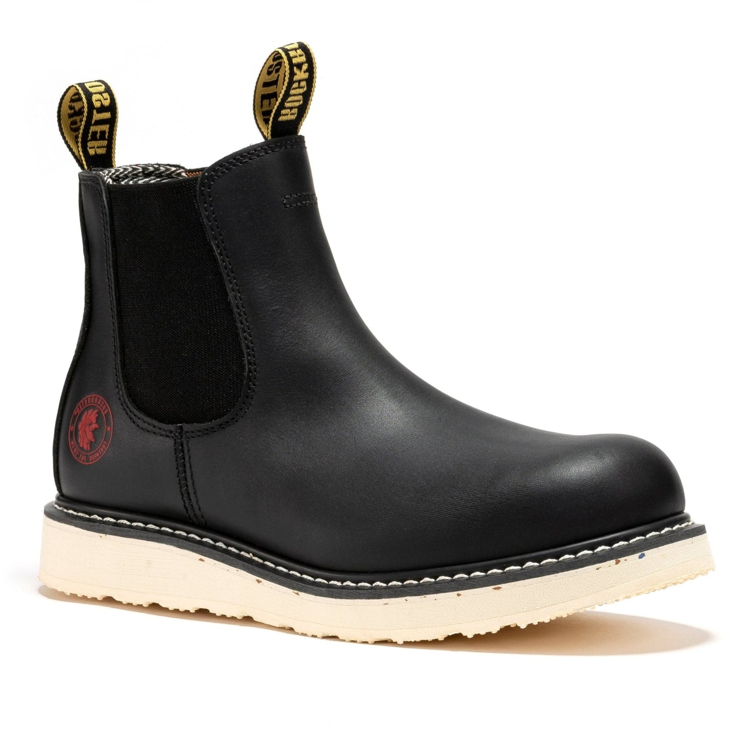 RockRooster Capitola Men's 6 inch Black Steel Toe Wedge Work Boots SAP101 - Angler's Pro Tackle & Outdoors