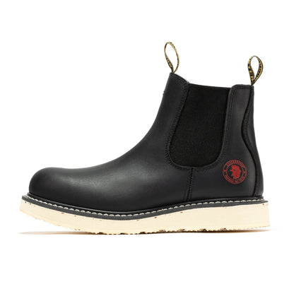 RockRooster Capitola Men's 6 inch Black Steel Toe Wedge Work Boots SAP101 - Angler's Pro Tackle & Outdoors