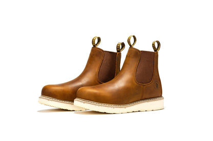 RockRooster Capitola Men's 6 inch Brown Wedge Work Boots SAP102 - Angler's Pro Tackle & Outdoors