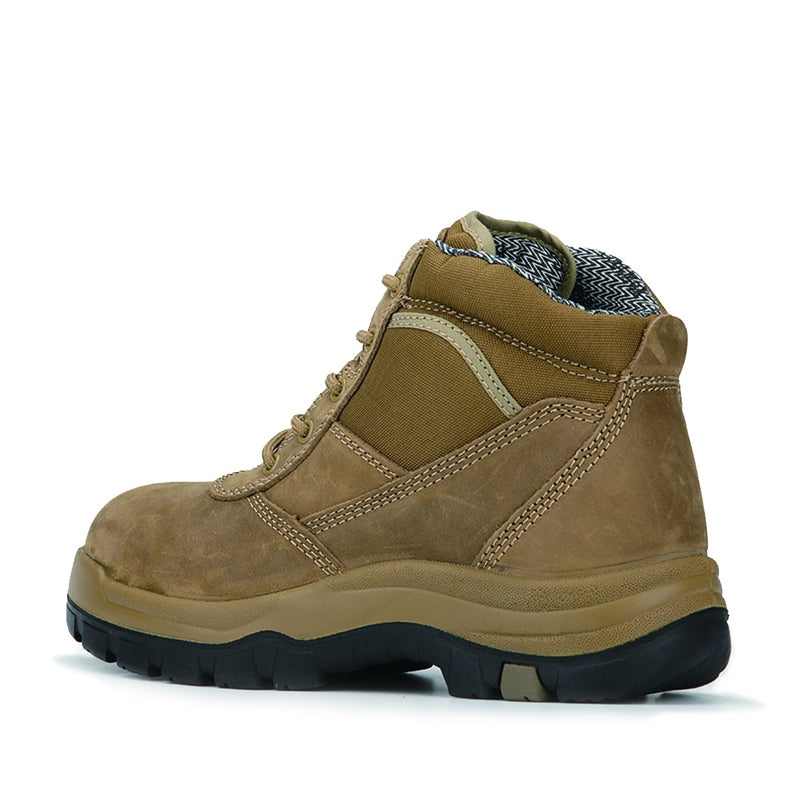RockRooster Cortez Brown 6 Inch Steel Toe Leather Work Boots AK250
