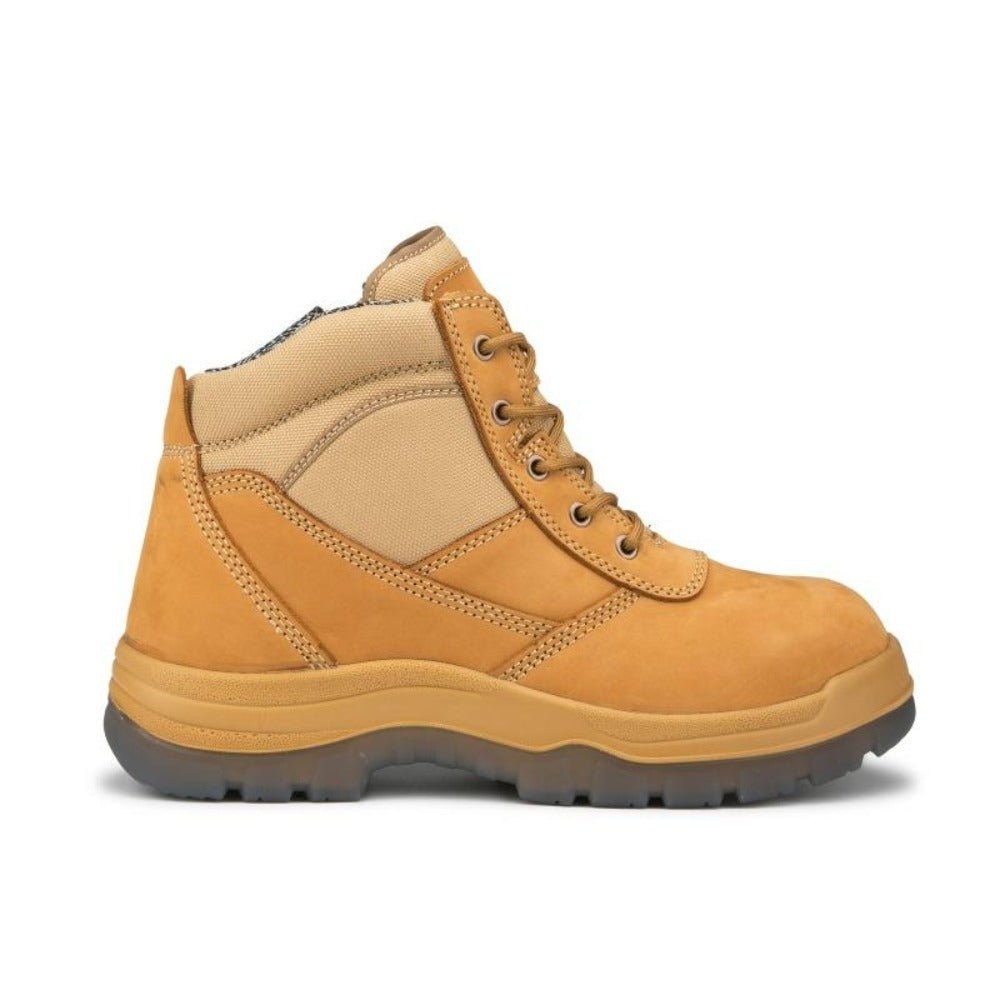 RockRooster Cortez Tan 6 Inch Zip - sided Steel toecap Leather Work Boots AK050 - Angler's Pro Tackle & Outdoors