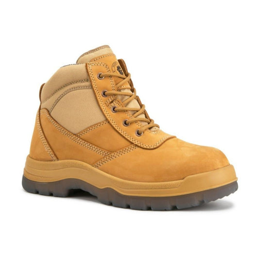RockRooster Cortez Tan 6 Inch Zip - sided Steel toecap Leather Work Boots AK050 - Angler's Pro Tackle & Outdoors