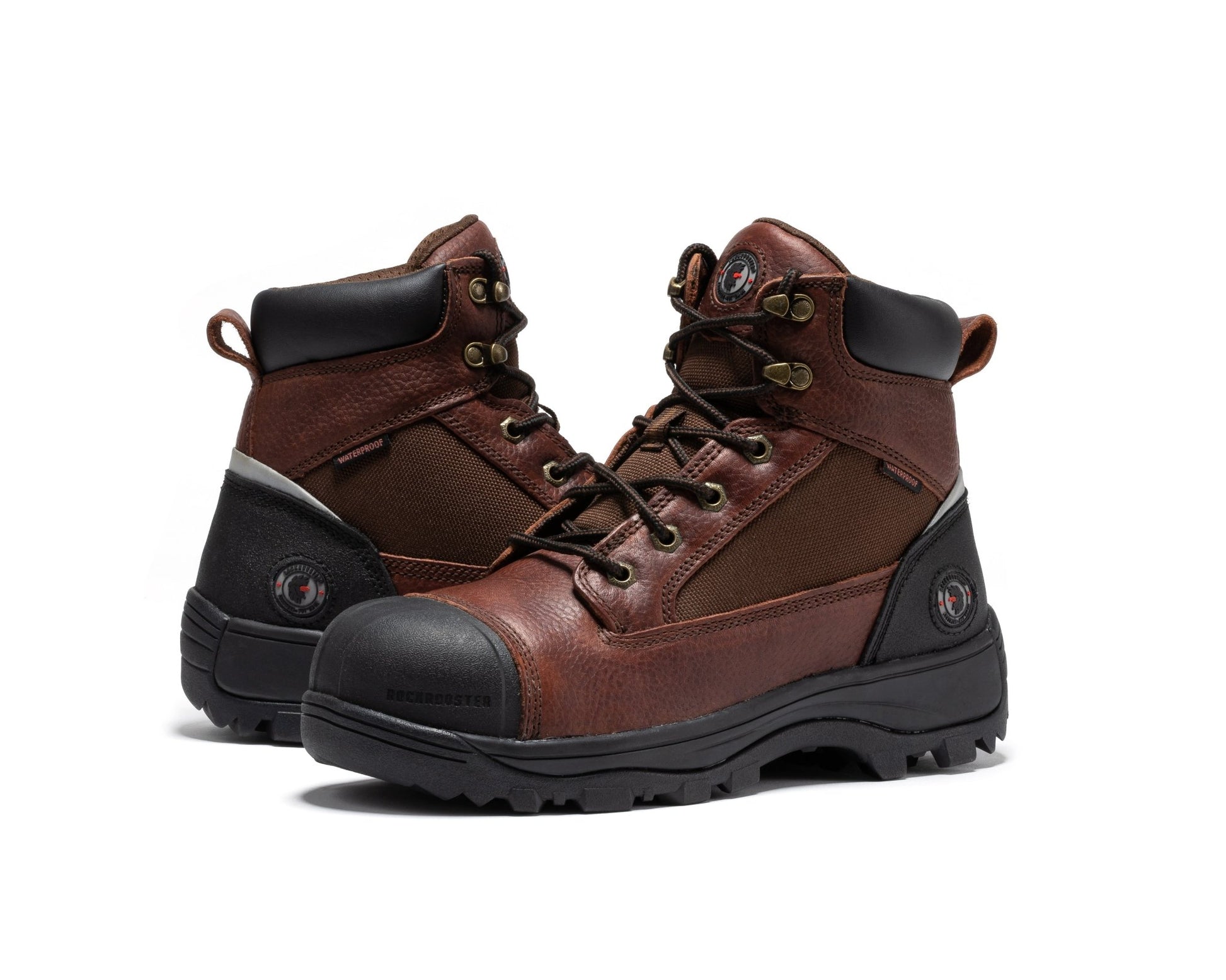 RockRooster Daviston 6 inch Brown Composite Toe Waterproof Work Boots AT872 - Angler's Pro Tackle & Outdoors
