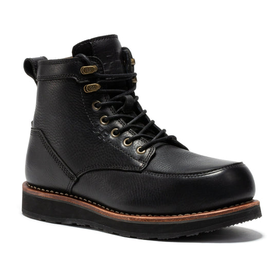 RockRooster Edgewood Men's 6 Inch Black Steel Toe Wedge Work Boots SAP610BK - Angler's Pro Tackle & Outdoors