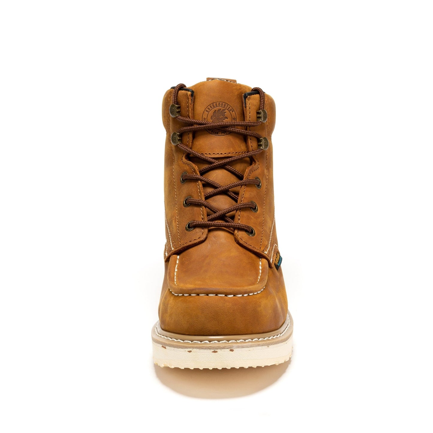 RockRooster Edgewood Men's 6 inch Brown steel toe waterproof wedge work boots SAP858 - Angler's Pro Tackle & Outdoors