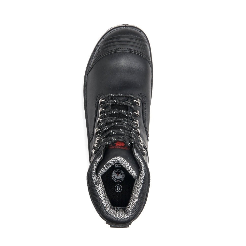 RockRooster Kensington Black 7 inch Zip - sided Steel Toe Leather Work Boots AK245Z - Angler's Pro Tackle & Outdoors