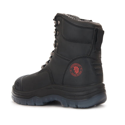 RockRooster Kensington Black 7 inch Zip-sided Steel Toe Leather Work Boots AK245Z