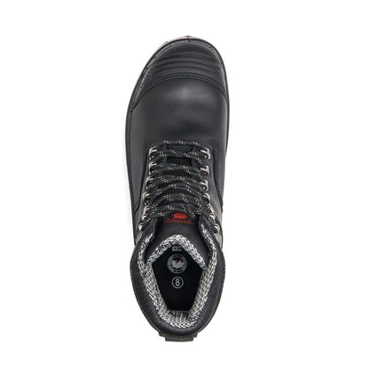 RockRooster Kensington Black 7 inch Zip-sided Steel Toe Leather Work Boots AK245Z