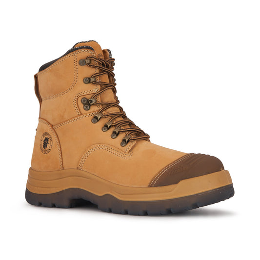 RockRooster Kimberly Tan 7 inch Zip - sided Steel Toe Leather Work Boots AK232Z - Angler's Pro Tackle & Outdoors