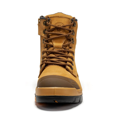 RockRooster Madison Tan 6 inch Zip - sided Steel Toe Leather Work Boots AK052 - Angler's Pro Tackle & Outdoors