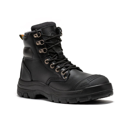 RockRooster Madison Tan 6 inch Zip - sided Steel Toe Leather Work Boots AK052 - Angler's Pro Tackle & Outdoors
