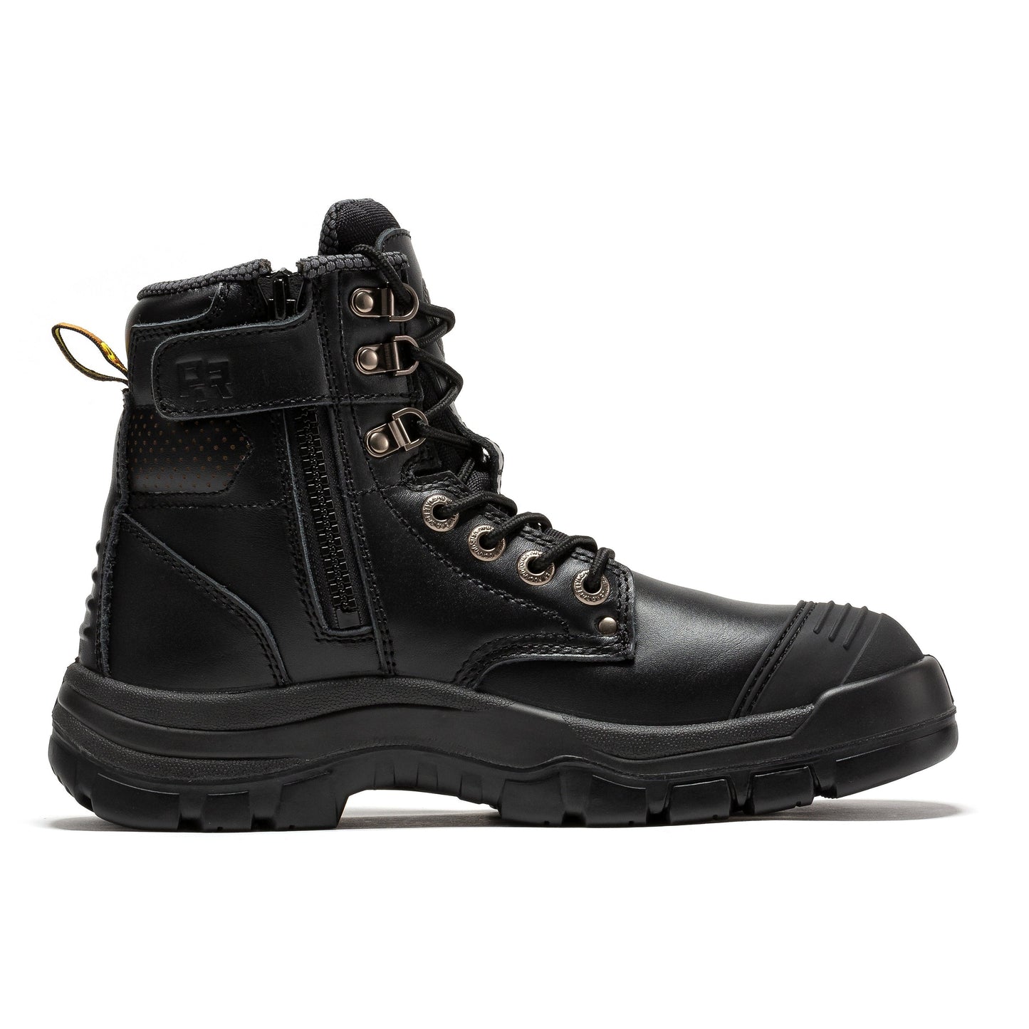 RockRooster Madison Tan 6 inch Zip-sided Steel Toe Leather Work Boots AK052