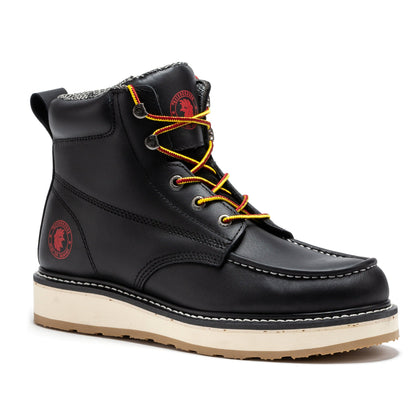 RockRooster Magnolia Men's 6 inch Black Soft Toe Zip Sided Wedge Work Boots SAP310