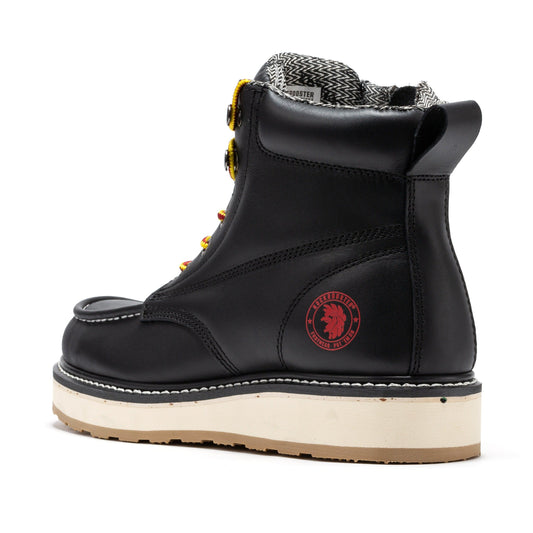 RockRooster Magnolia Men's 6 inch Black Soft Toe Zip Sided Wedge Work Boots SAP310