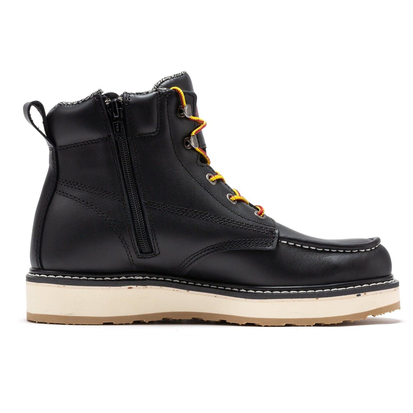 RockRooster Magnolia Men's 6 inch Black Soft Toe Zip Sided Wedge Work Boots SAP310