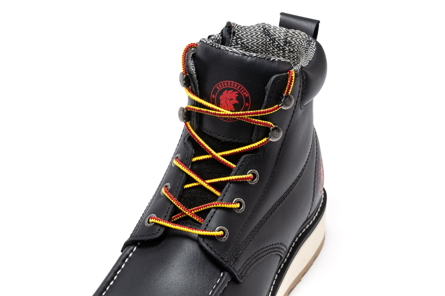 RockRooster Magnolia Men's 6 inch Black Soft Toe Zip Sided Wedge Work Boots SAP310 - Angler's Pro Tackle & Outdoors