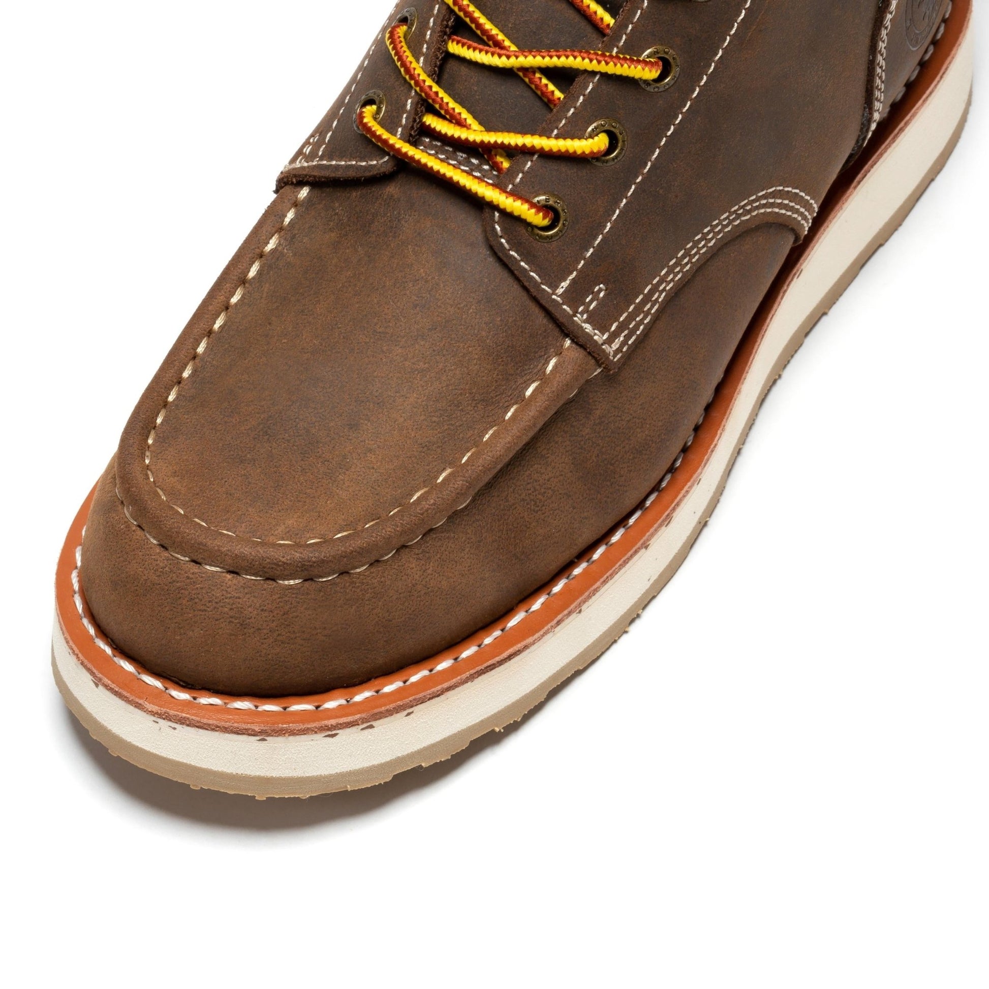 RockRooster Mantua Men's 8 inch Dark Brown Soft Toe Wedge Work Boots SAP308 - Angler's Pro Tackle & Outdoors