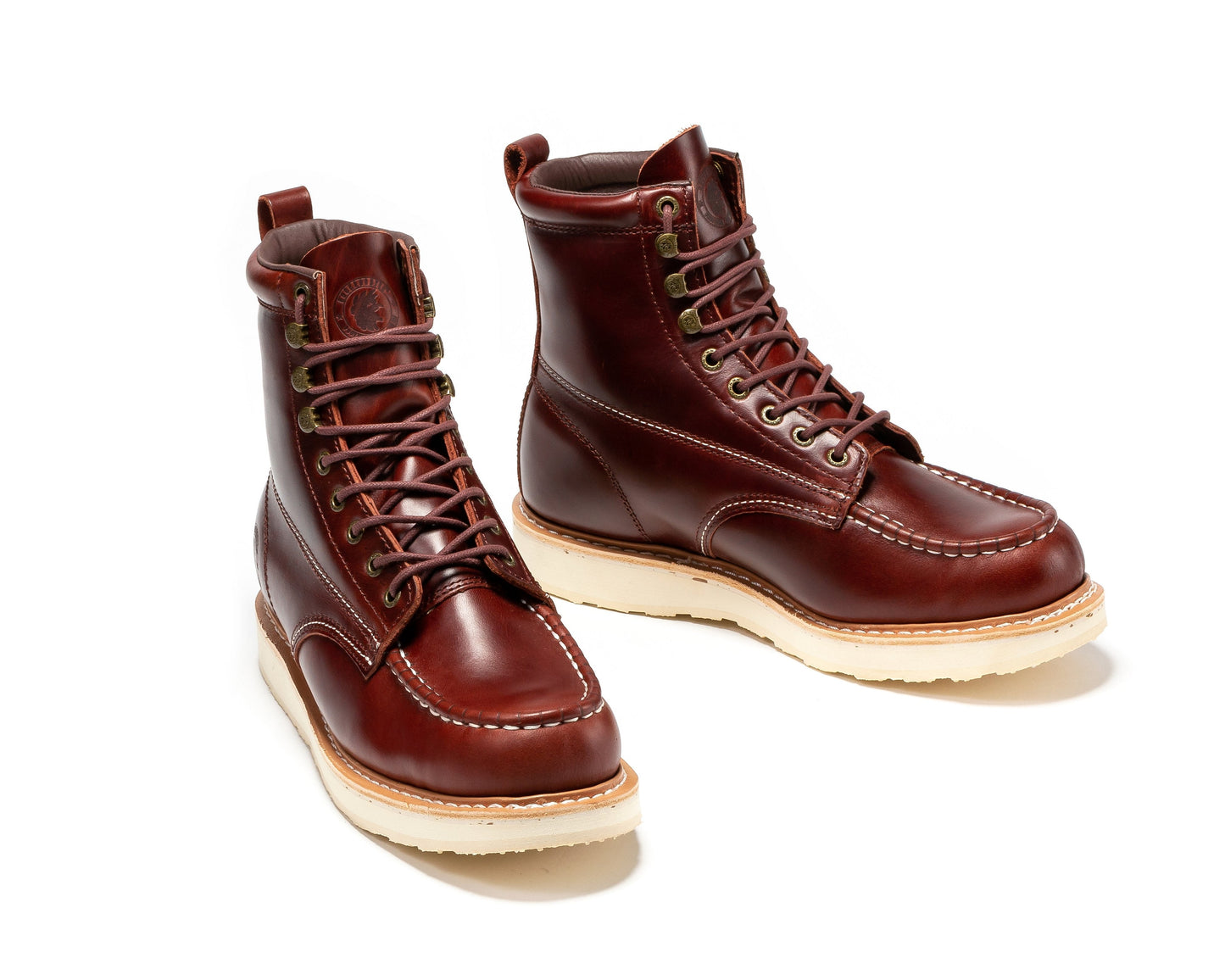 RockRooster Norwood Cherry Brown Men's 6 inch Soft Toe Wedge Work Boots SAP600