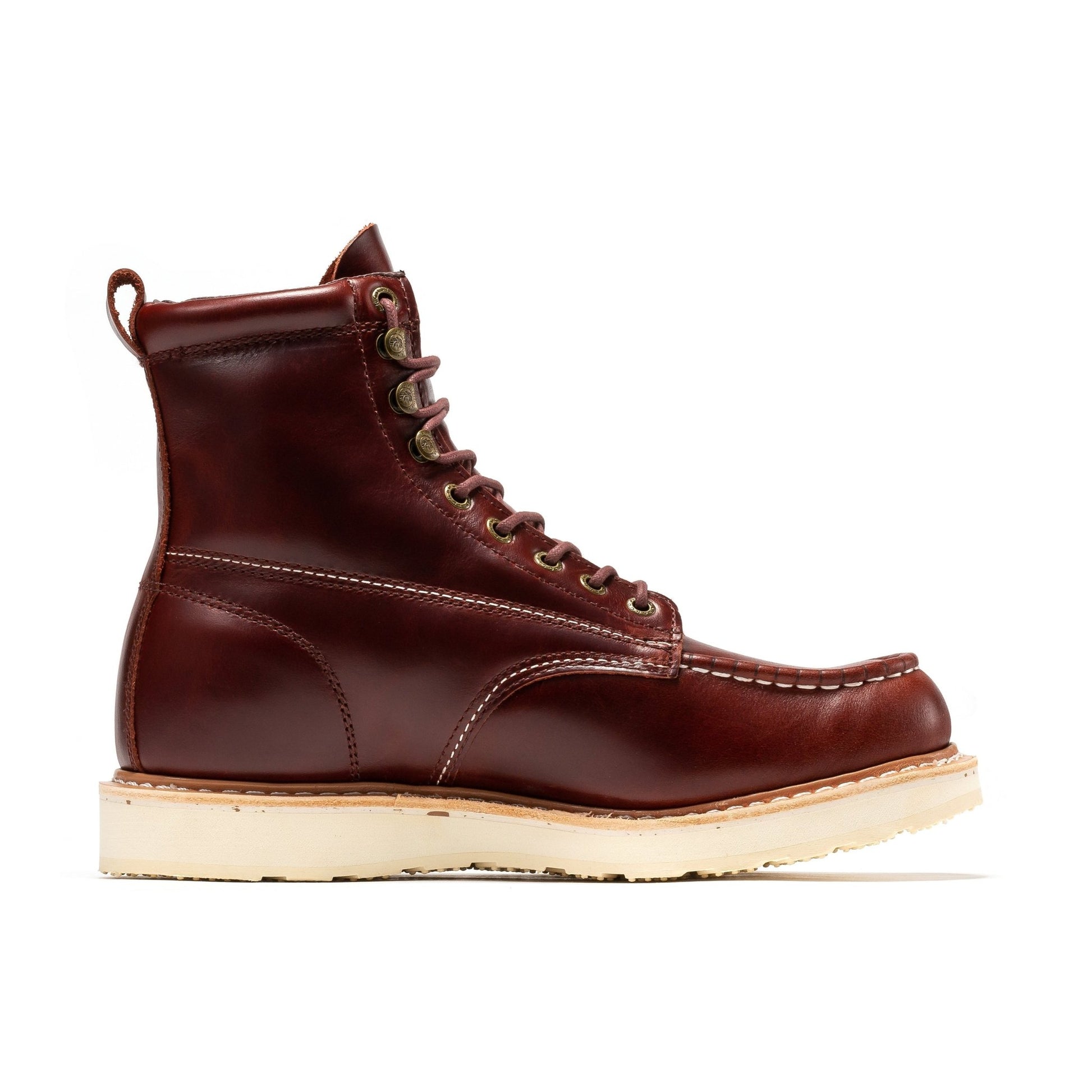 RockRooster Norwood Cherry Brown Men's 6 inch Soft Toe Wedge Work Boots SAP600 - Angler's Pro Tackle & Outdoors