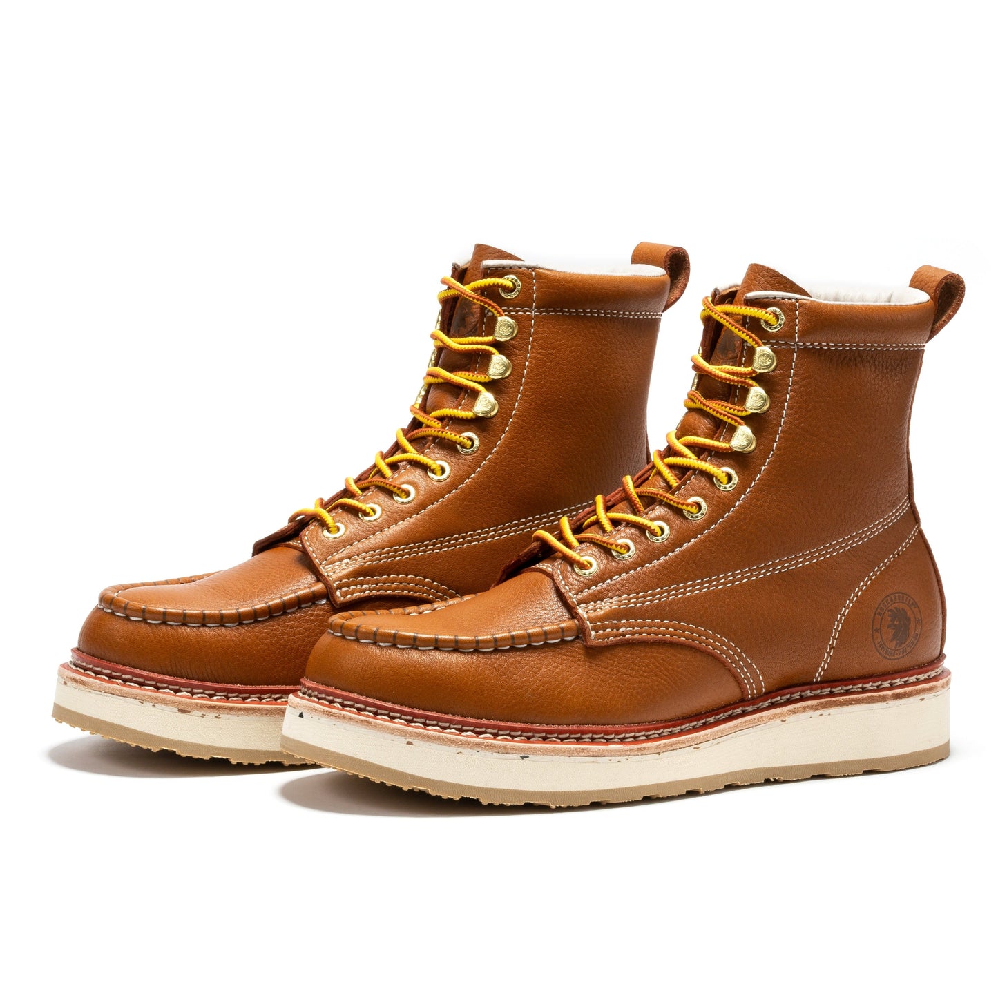 RockRooster Norwood Men's 6 inch Brown Soft Toe Wedge Work Boots SAP611