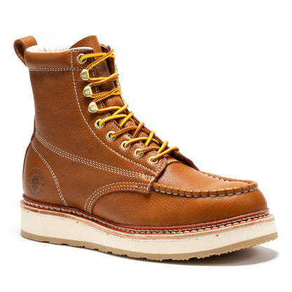 RockRooster Norwood Men's 6 inch Brown Soft Toe Wedge Work Boots SAP611
