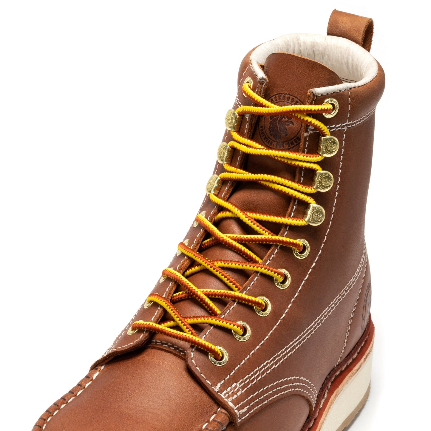 RockRooster Norwood Men's 6 inch Brown Steel Toe Wedge Work Boots SAP621