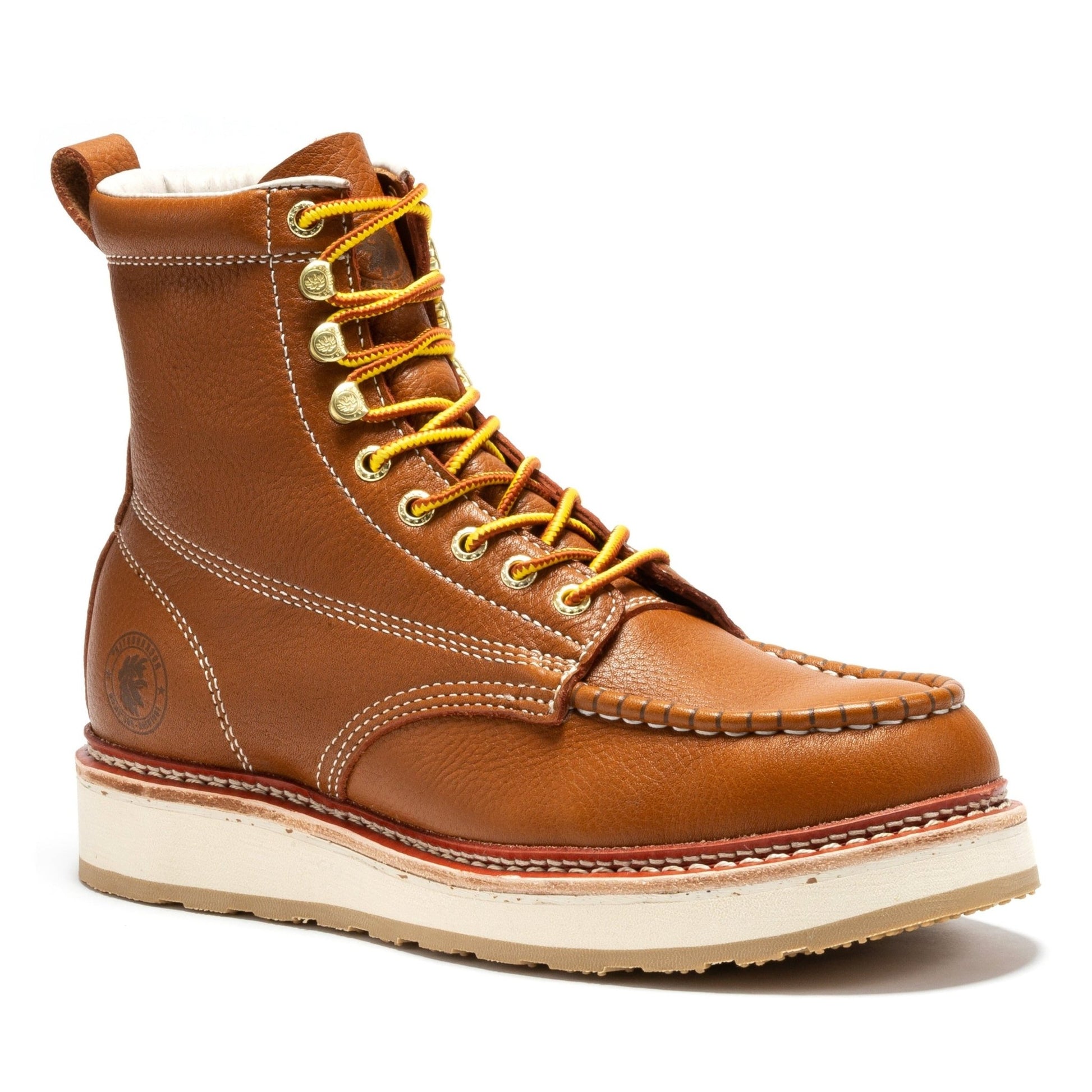 RockRooster Norwood Men's 6 inch Brown Soft Toe Wedge Work Boots SAP611 - Angler's Pro Tackle & Outdoors