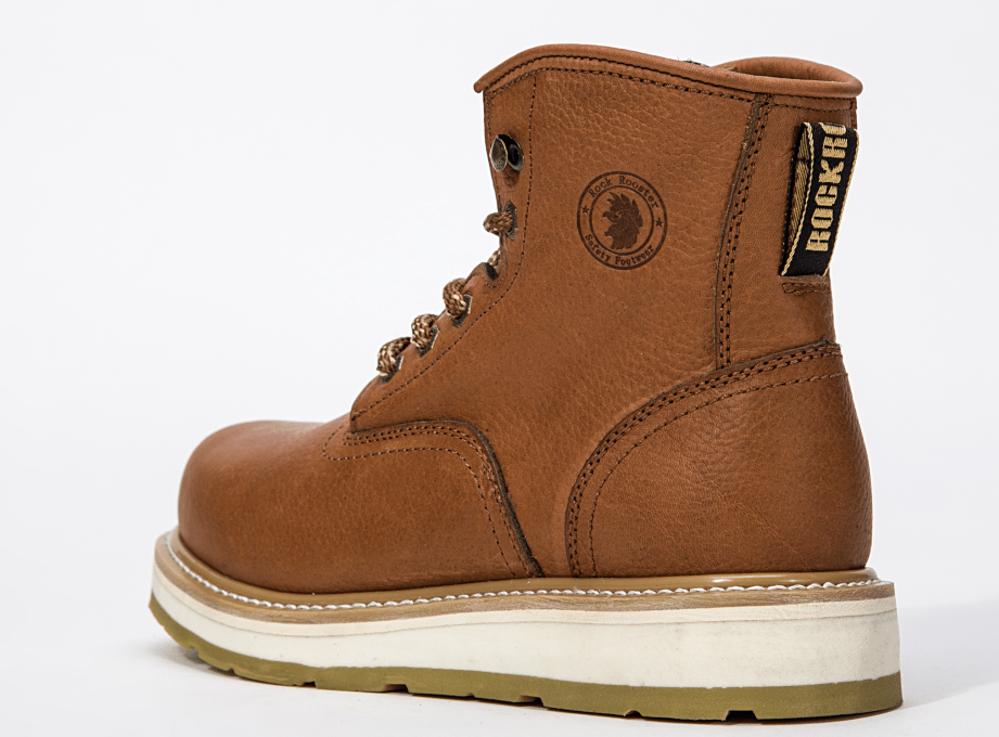 RockRooster Roberta Men's Wedge Work Boots, Safety Water Resistant Leather Boots, ASTM 2892 AP615 - Angler's Pro Tackle & Outdoors